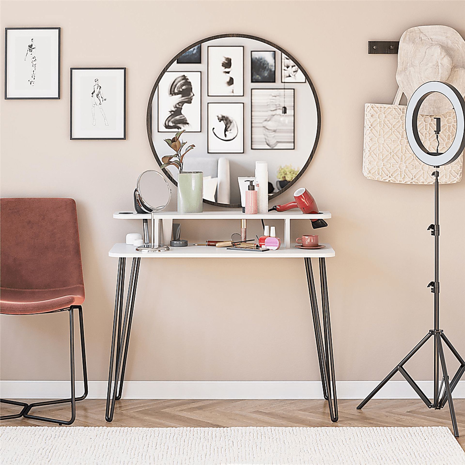 Farolf White Vanity - Image 2