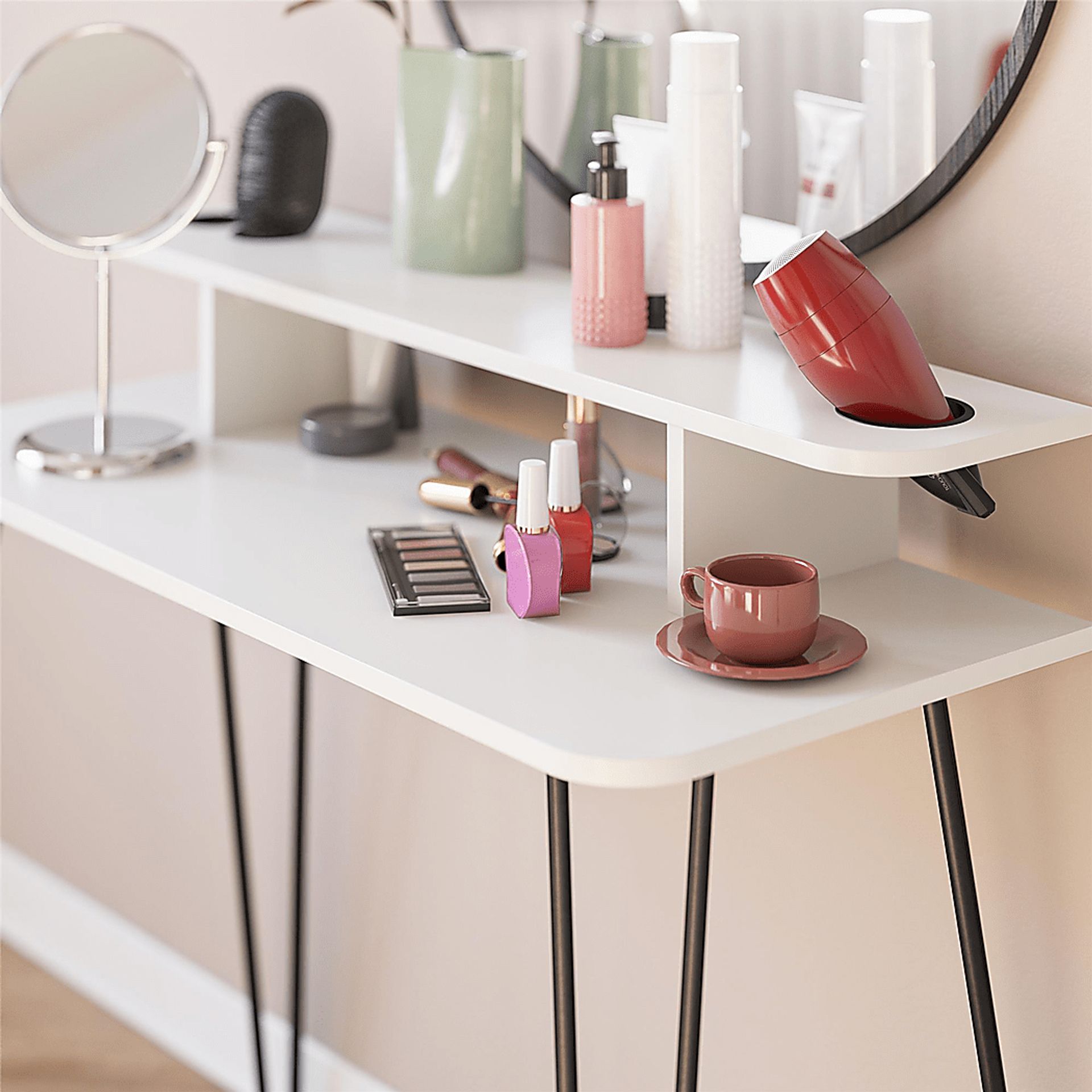 Farolf White Vanity - Image 5