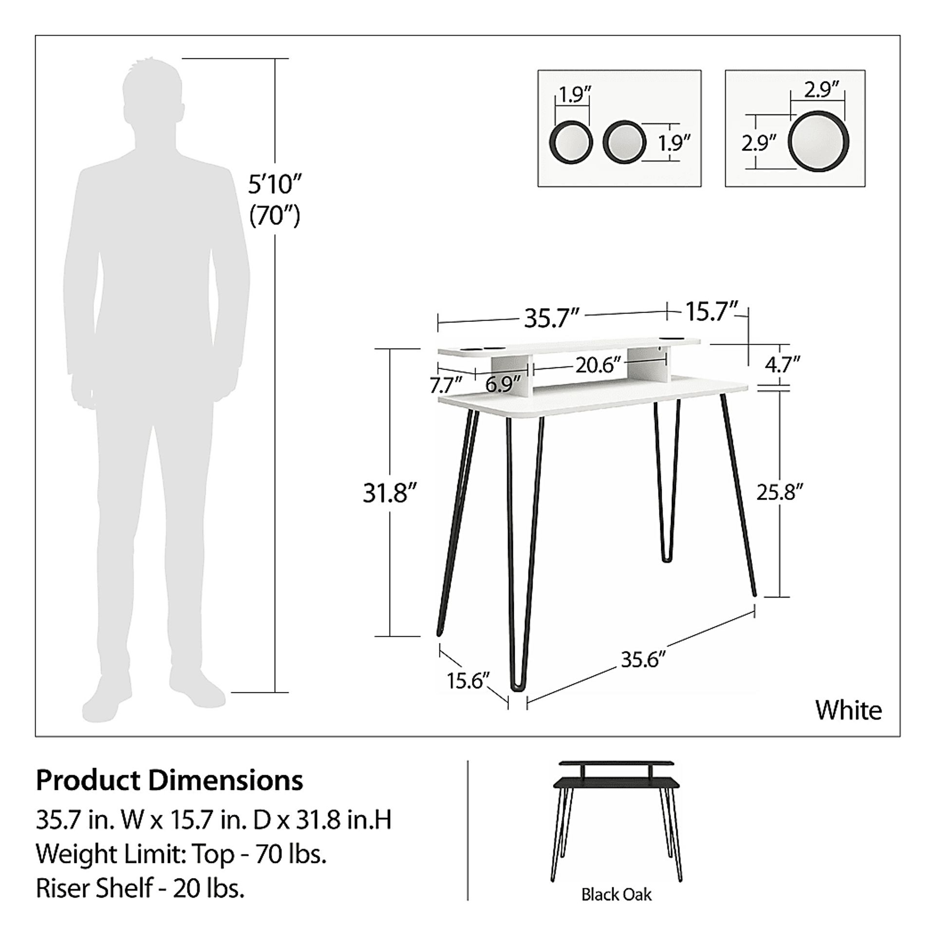 Farolf White Vanity - Image 10