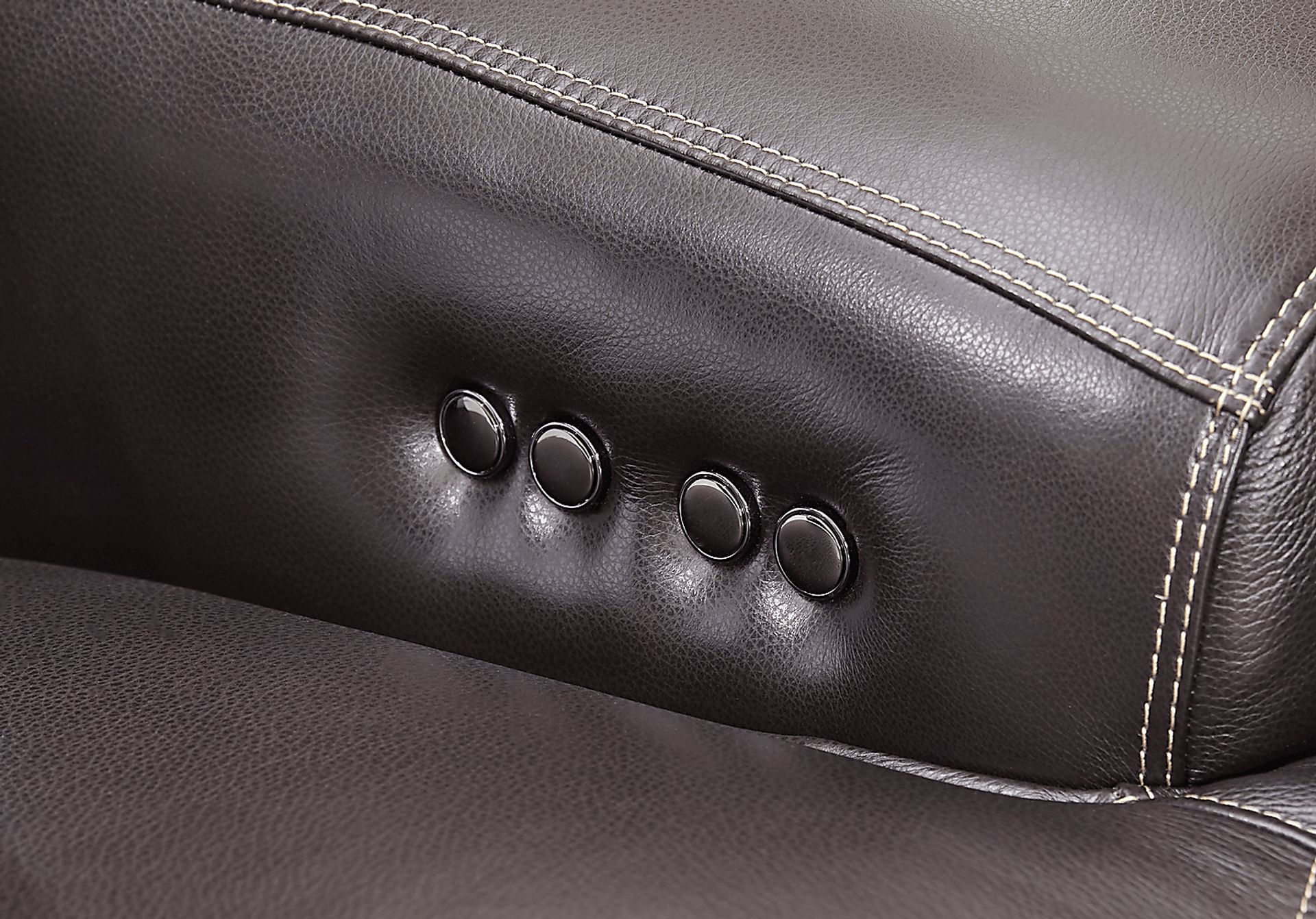 Farona Black Cherry Leather 3 Pc Dual Power Reclining Sectional - Image 6
