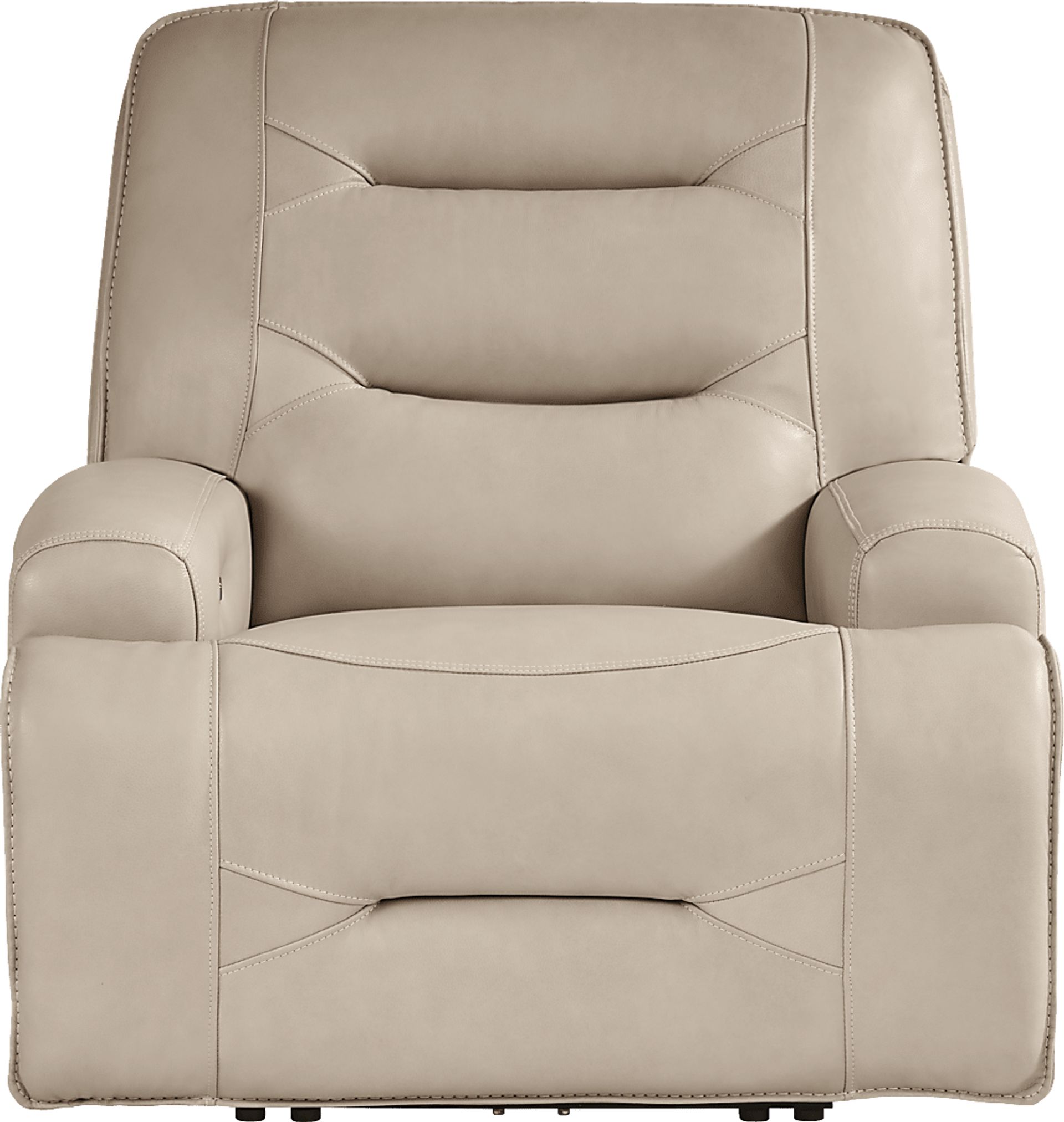 Farona Ivory Leather Dual Power Recliner - Image 3