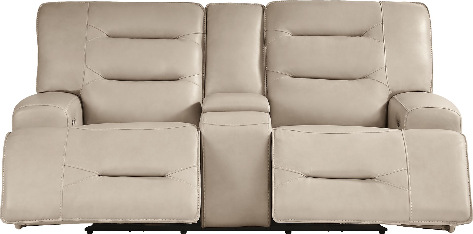 Farona Ivory Leather 3 Pc Dual Power Reclining Living Room - Image 6
