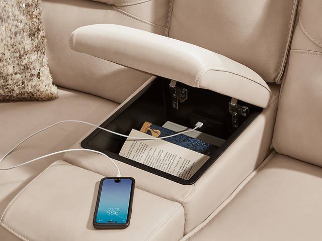 Farona Ivory Leather 3 Pc Dual Power Reclining Living Room - Thumbnail - Image 7