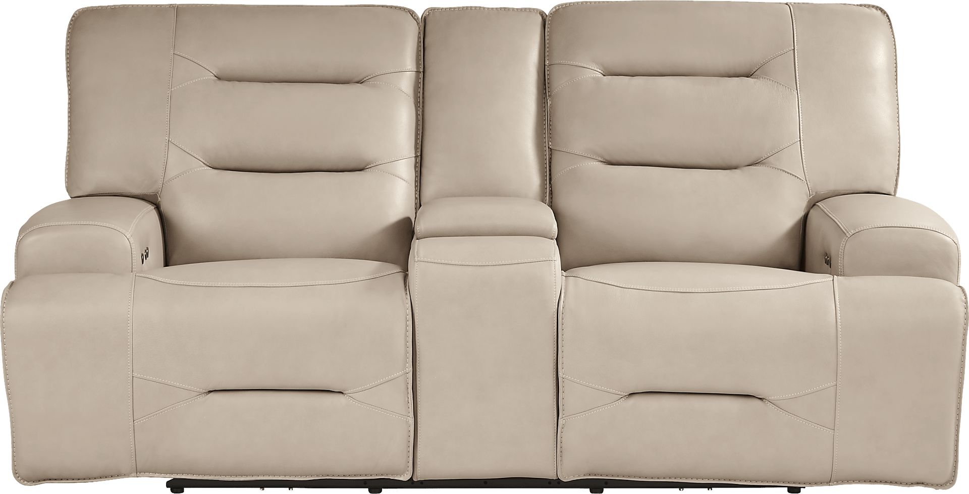 Farona Ivory Leather 3 Pc Dual Power Reclining Living Room - Image 5