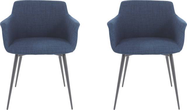 Farren Blue Arm Chair, Set of 2 - Thumbnail - Image 1