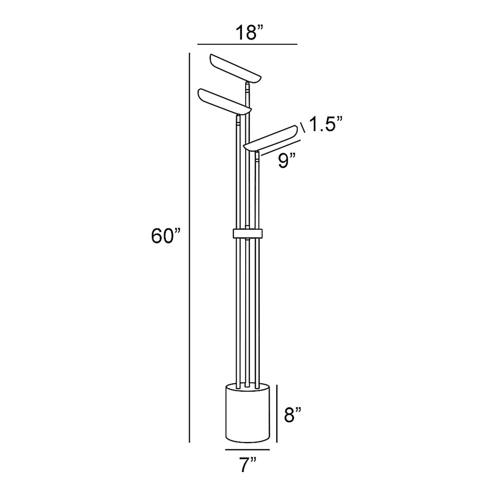 Norwalk Gate Brass Floor Lamp - Image 4
