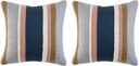 Fascinate Desert Chambray Indoor/Outdoor Accent Pillow, Set of 2