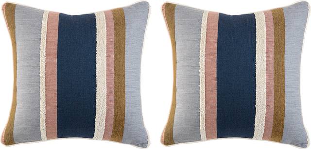 Fascinate Desert Chambray Indoor/Outdoor Accent Pillow, Set of 2 - Thumbnail - Image 1