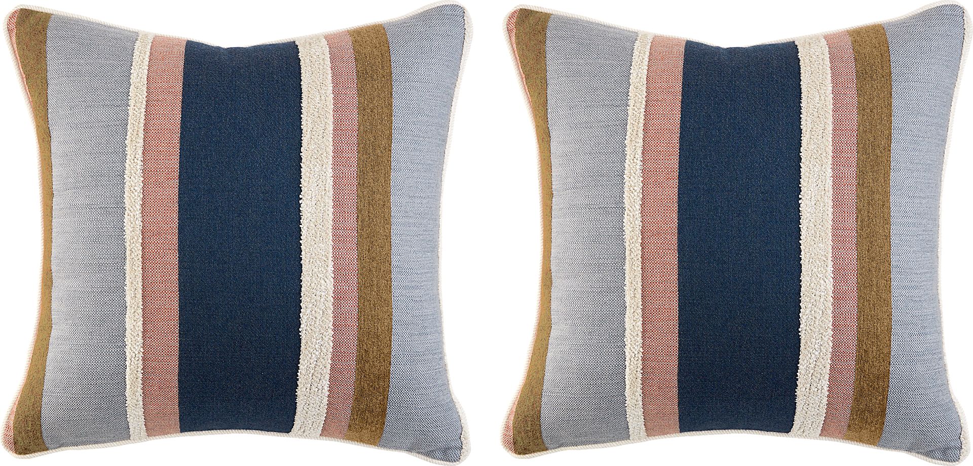 Fascinate Desert Chambray Indoor/Outdoor Accent Pillow, Set of 2 - Image 1