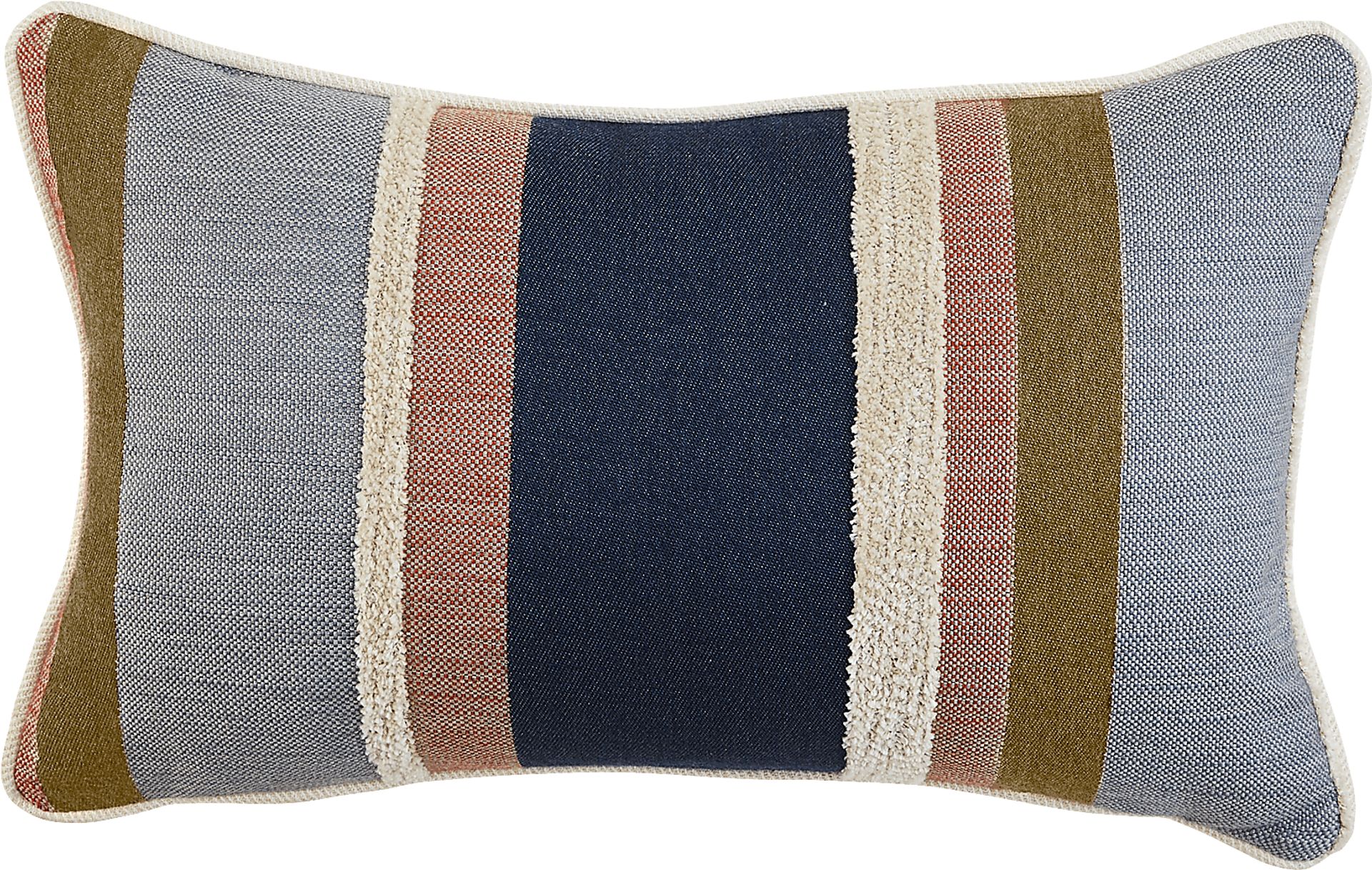 Fascinate Desert Chambray Indoor/Outdoor Kidney Pillow - Image 1