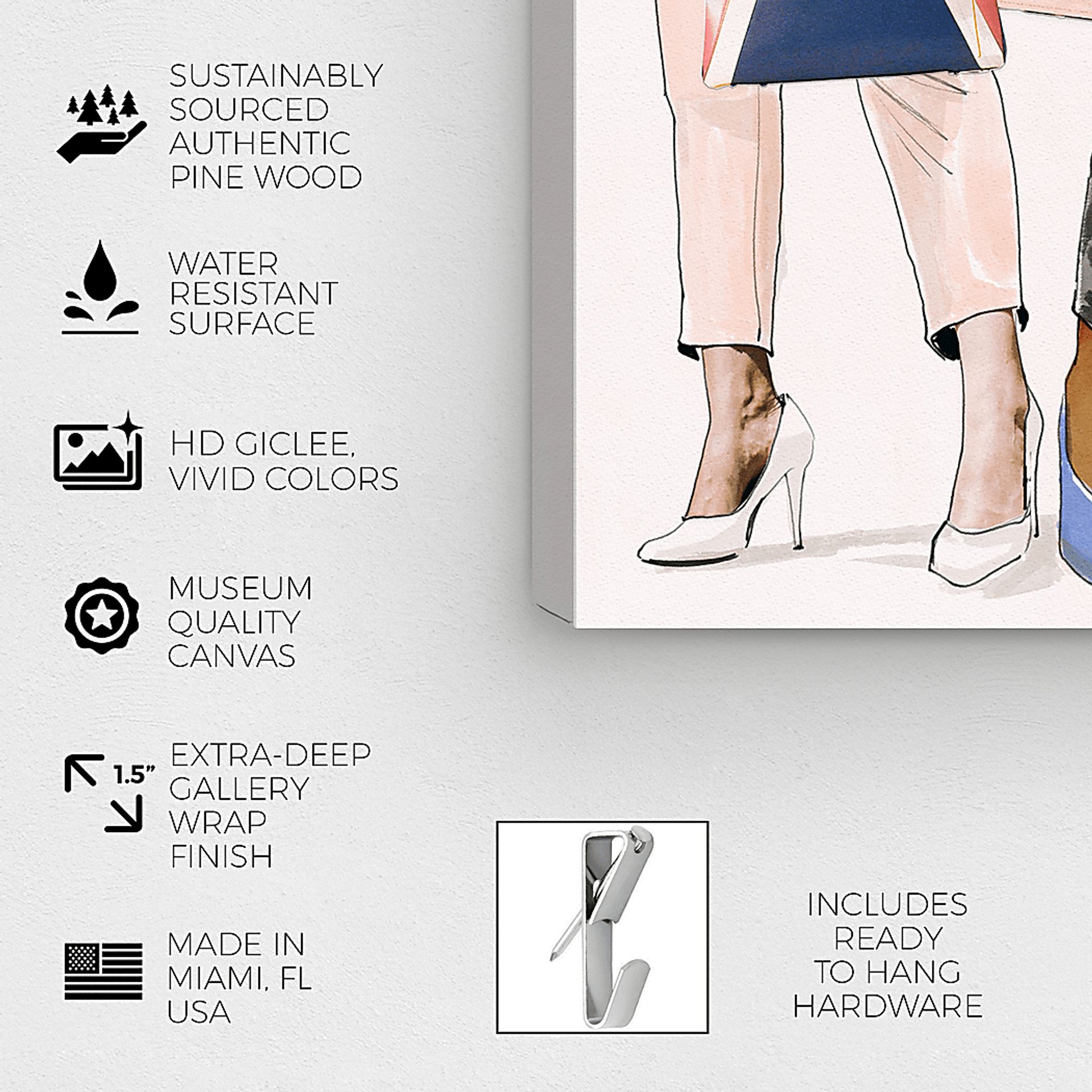 Fashion Friends White Artwork - Image 2