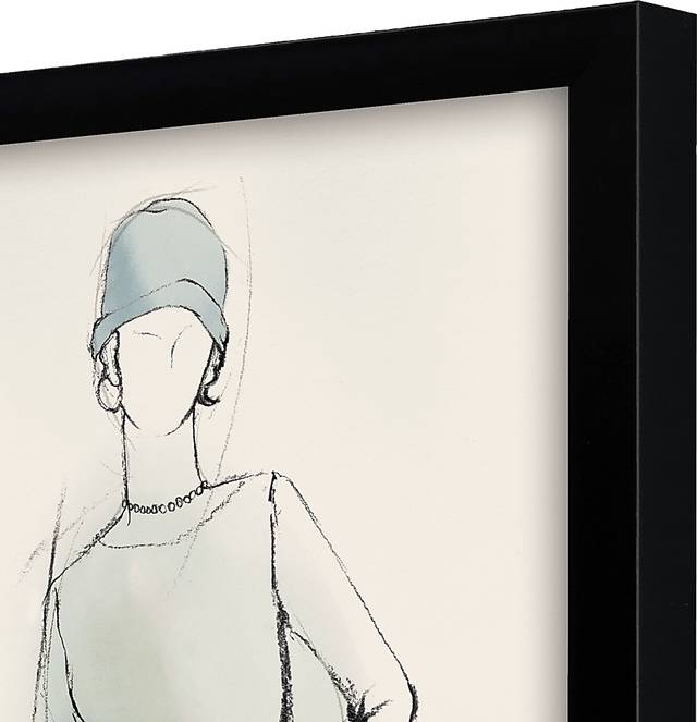 Fashion Meets Girl Beige Artwork, Set of 2 - Thumbnail - Image 4