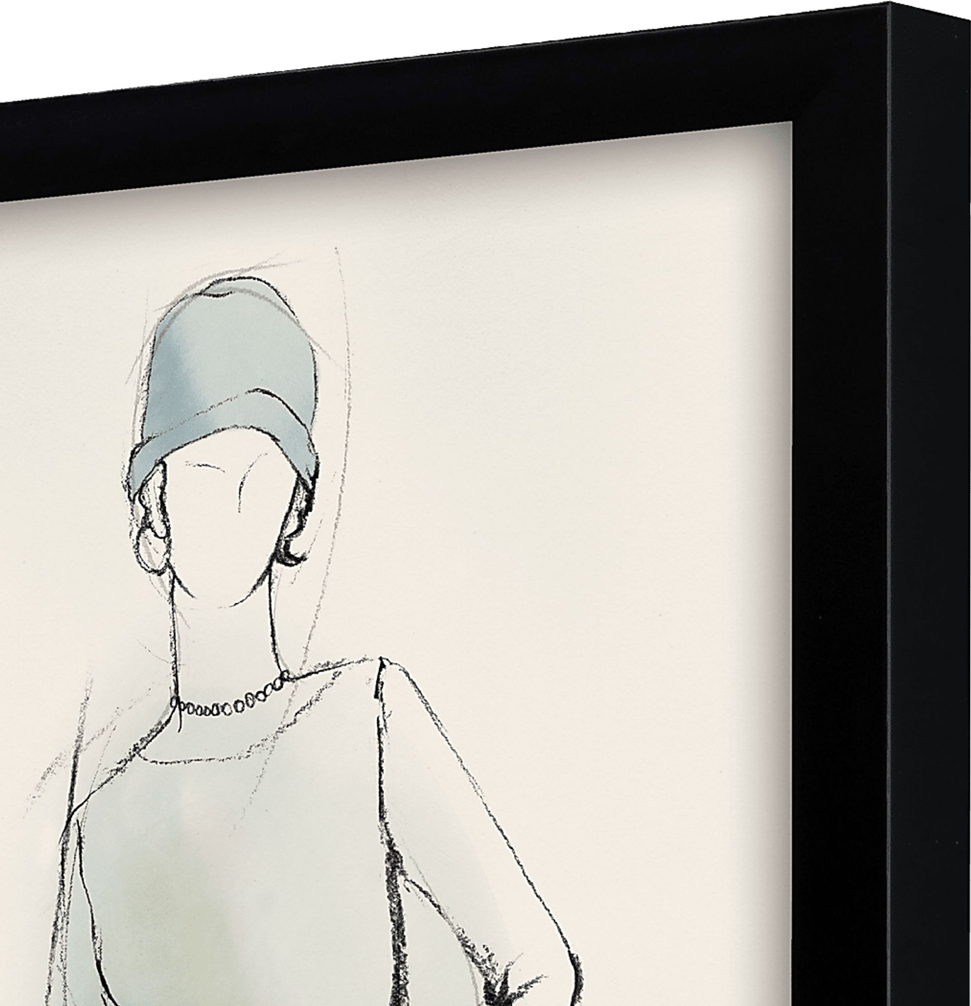 Fashion Meets Girl Beige Artwork, Set of 2 - Image 4