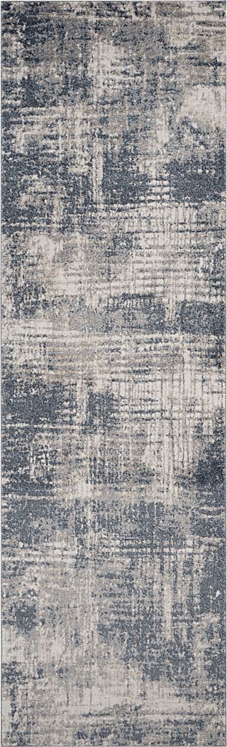 Fasil Blue 2'7 x 9' Runner Rug