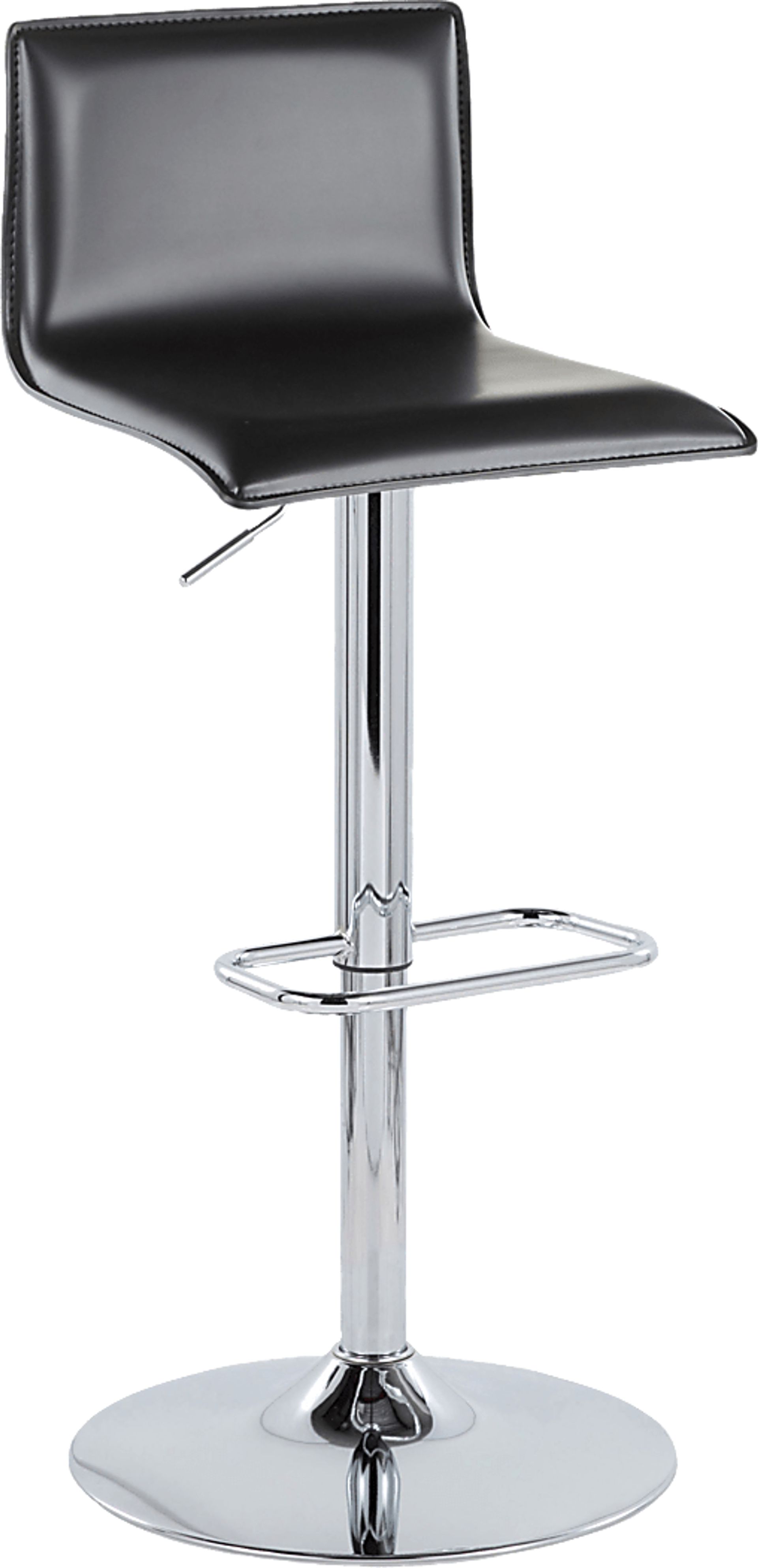 Fassitt III Black Adjustable Swivel Barstool, Set of 2 - Image 6