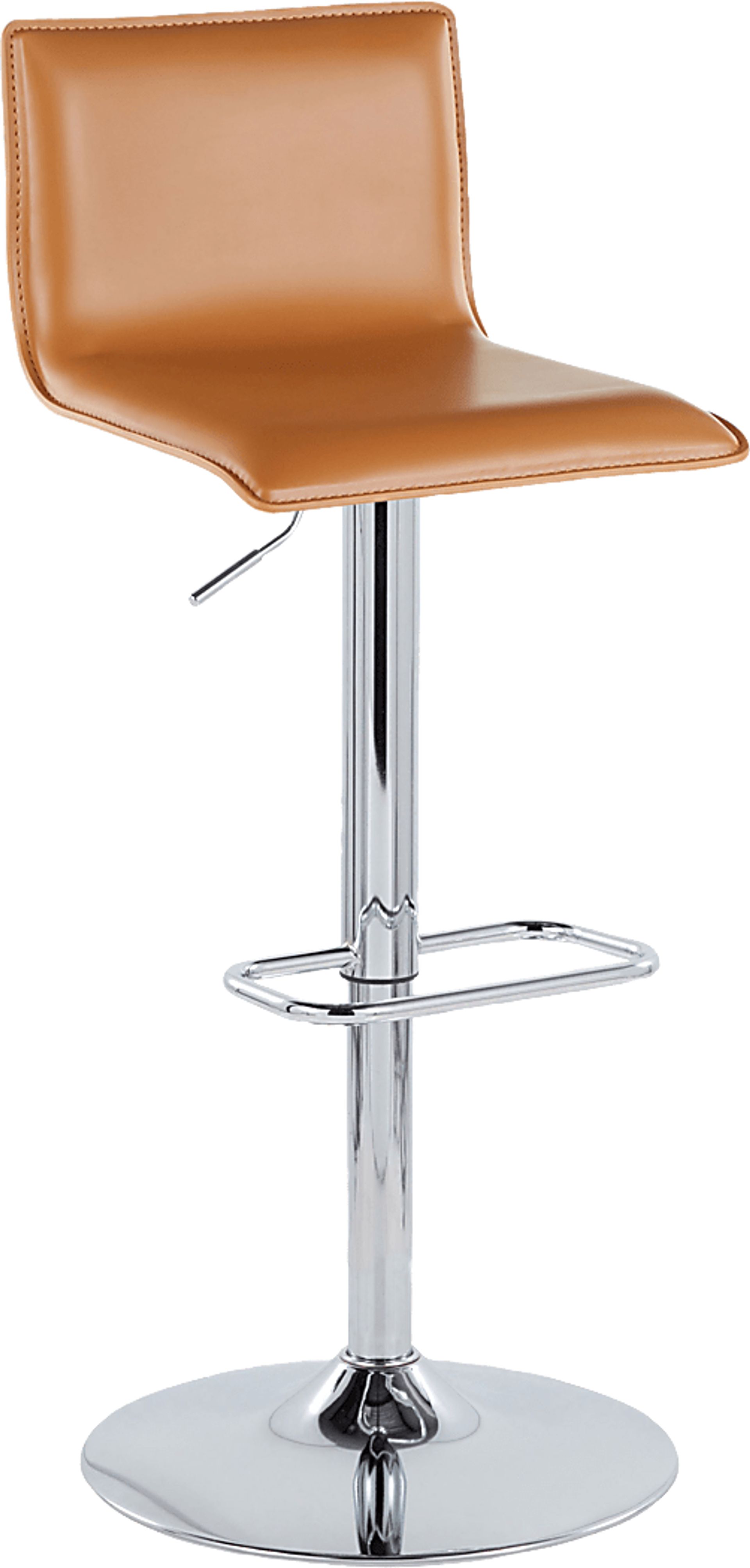 Fassitt III Camel Adjustable Swivel Barstool, Set of 2 - Image 6