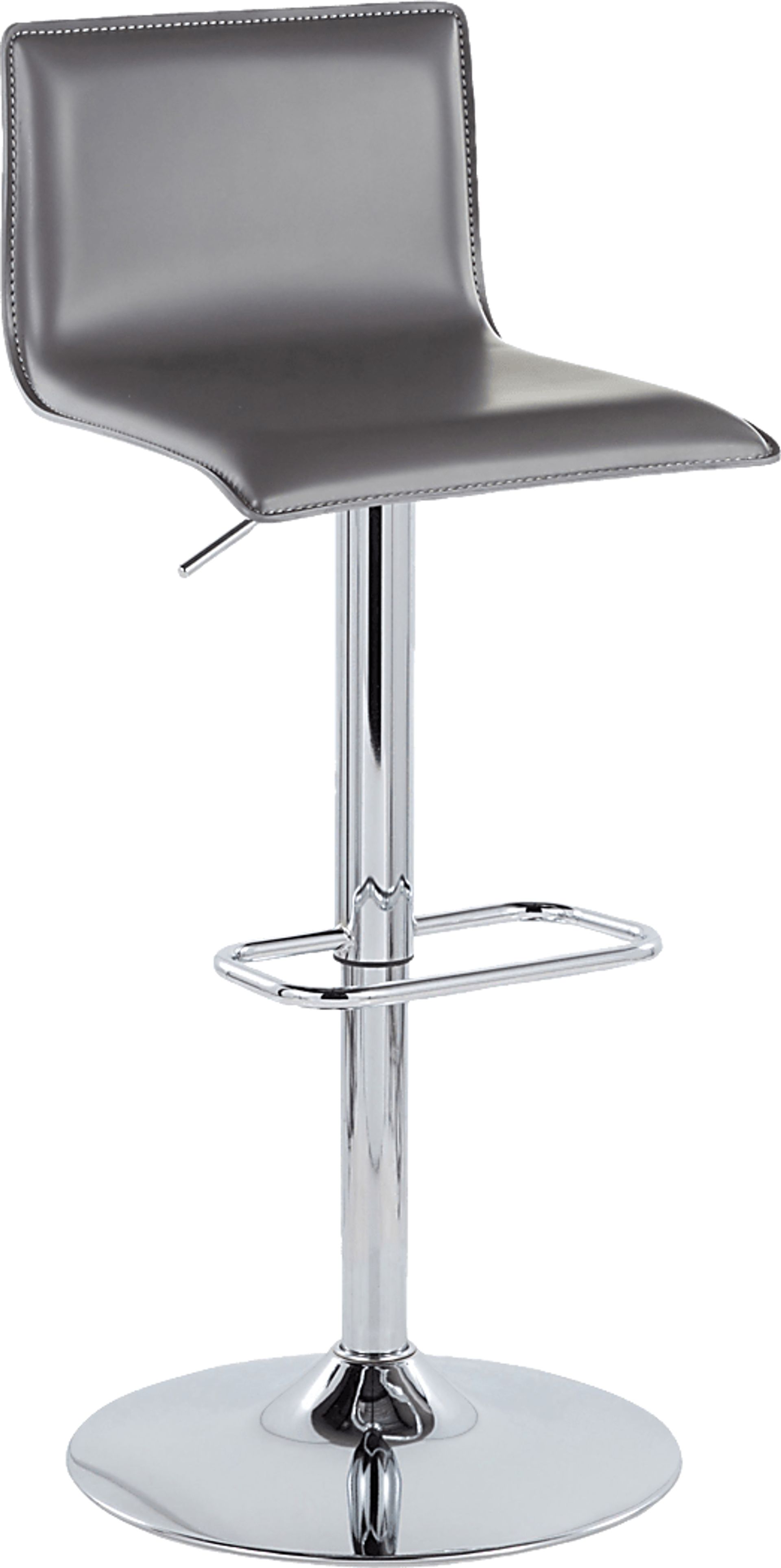 Fassitt III Gray Adjustable Swivel Barstool, Set of 2 - Image 6