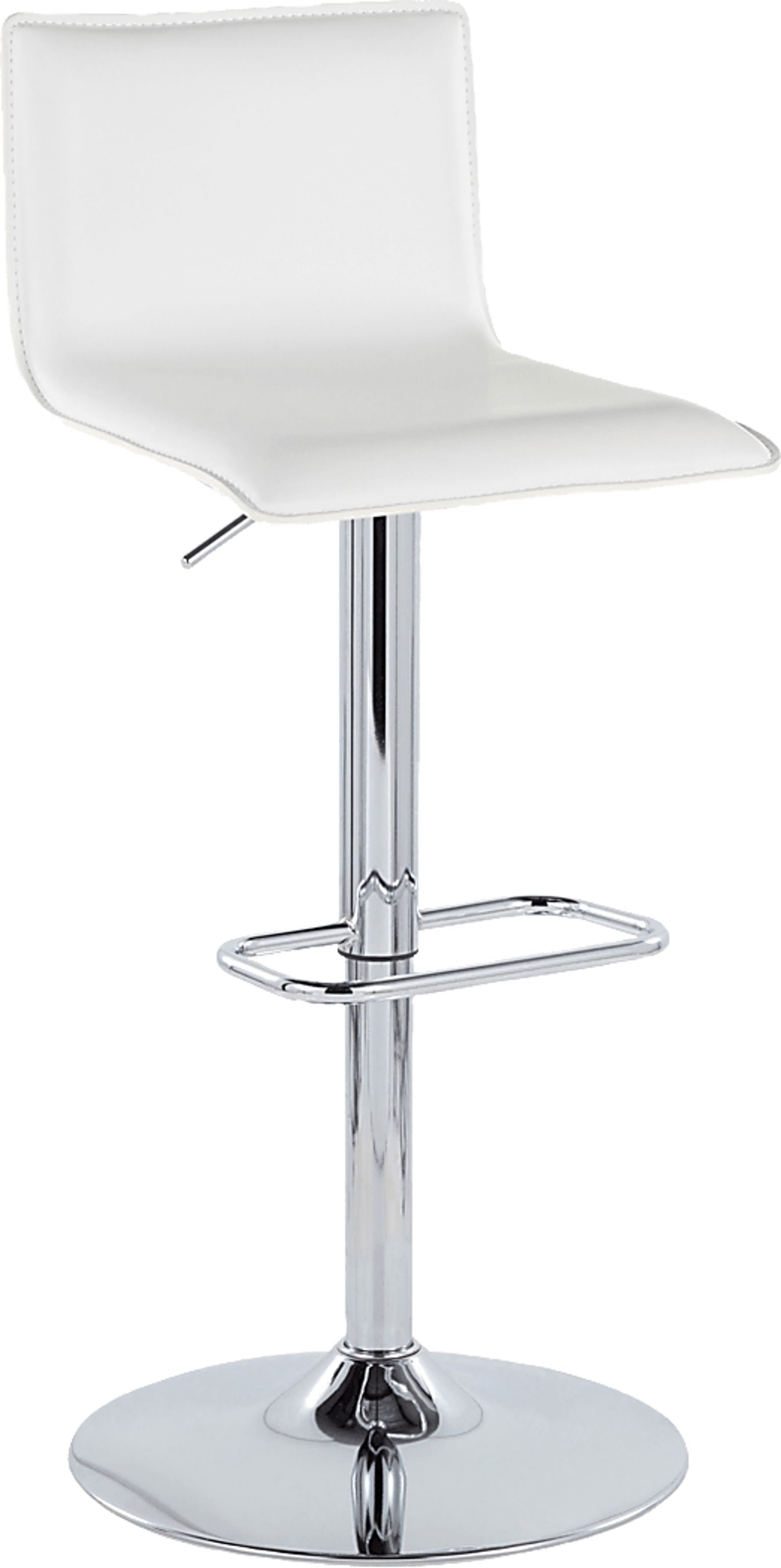 Fassitt III White Adjustable Swivel Barstool, Set of 2 - Image 6