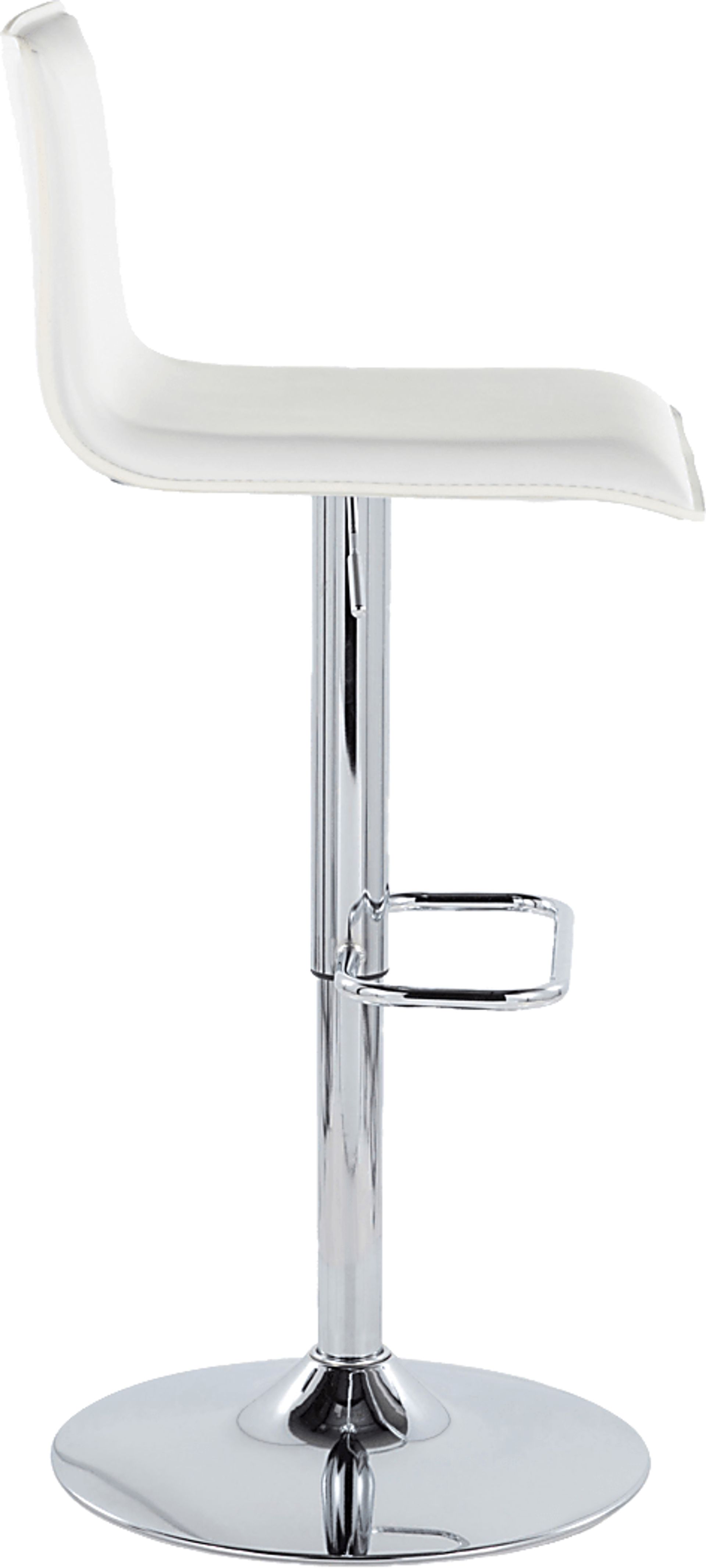 Fassitt III White Adjustable Swivel Barstool, Set of 2 - Image 7