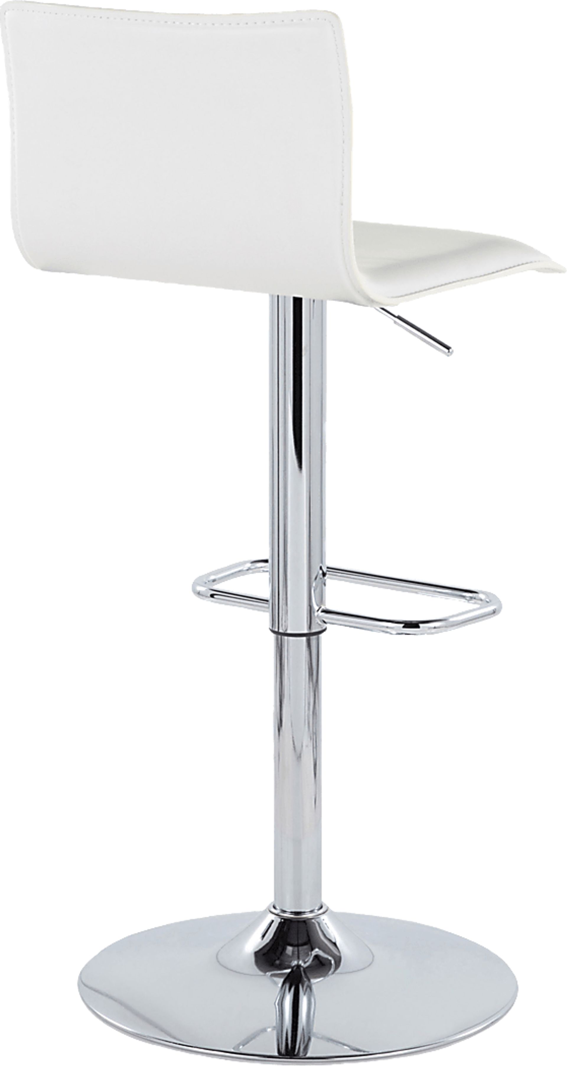 Fassitt III White Adjustable Swivel Barstool, Set of 2 - Image 8