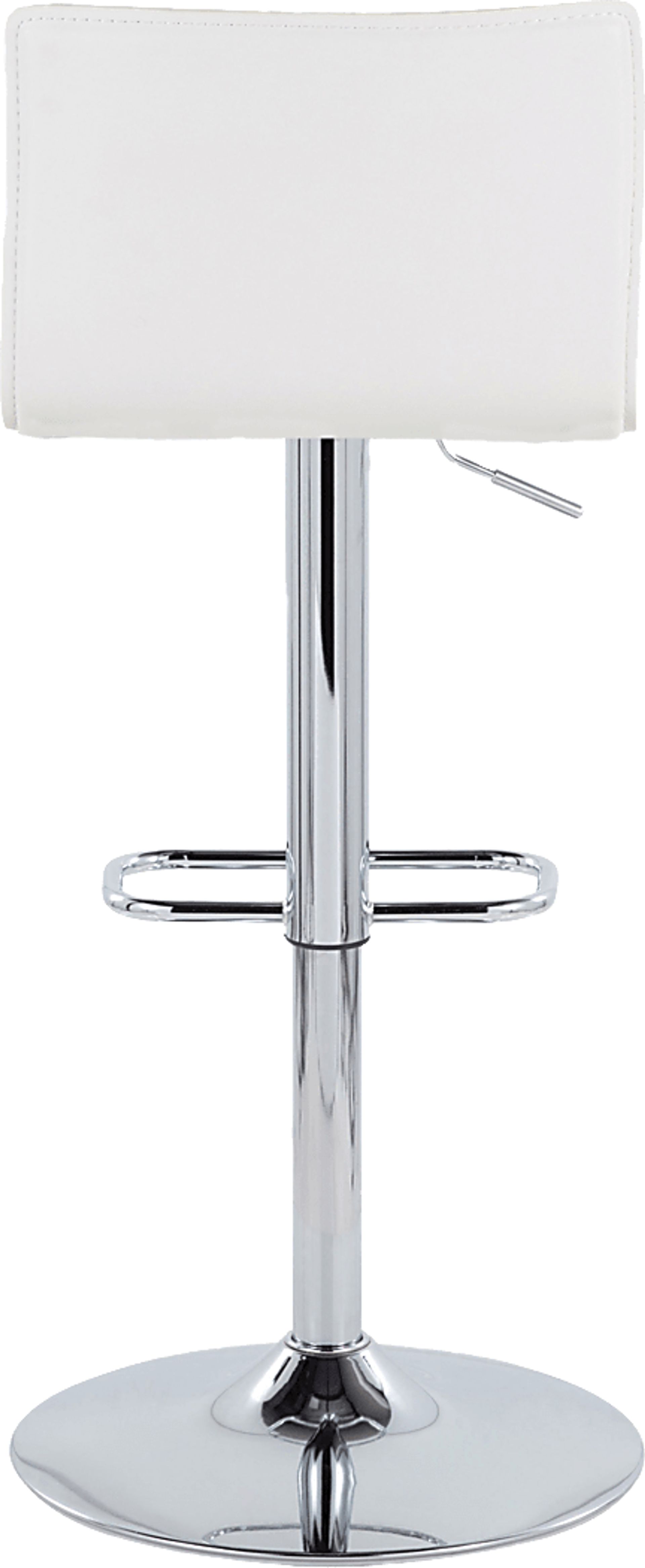 Fassitt III White Adjustable Swivel Barstool, Set of 2 - Image 9