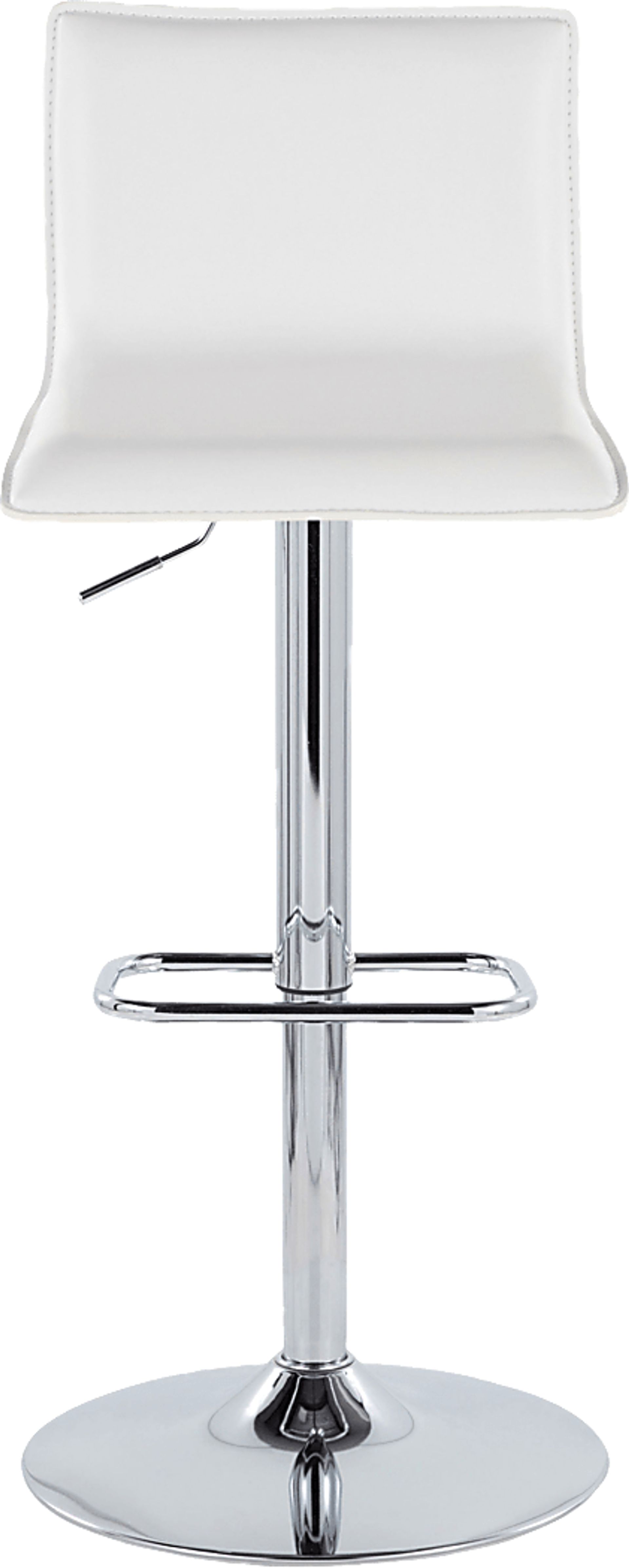 Fassitt III White Adjustable Swivel Barstool, Set of 2 - Image 10