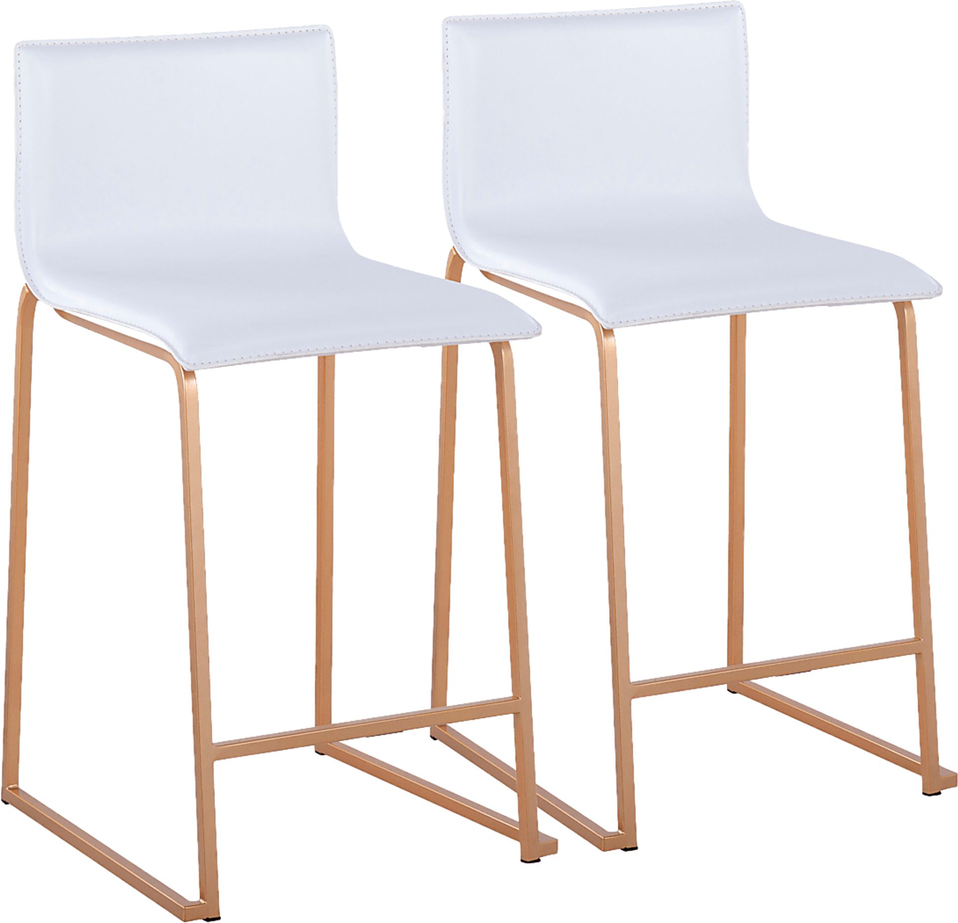 Fassitt White Counter Height Stool, Set of 2 - Image 1