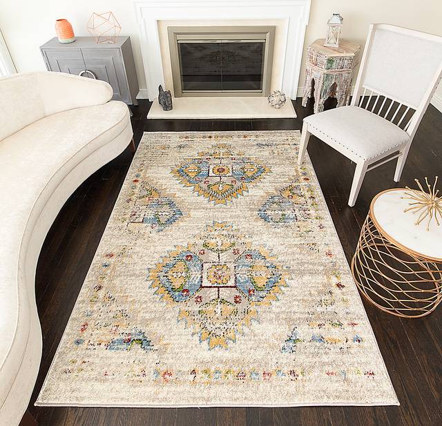 Fatan Cream 5' x 7' Rug - Thumbnail - Image 2