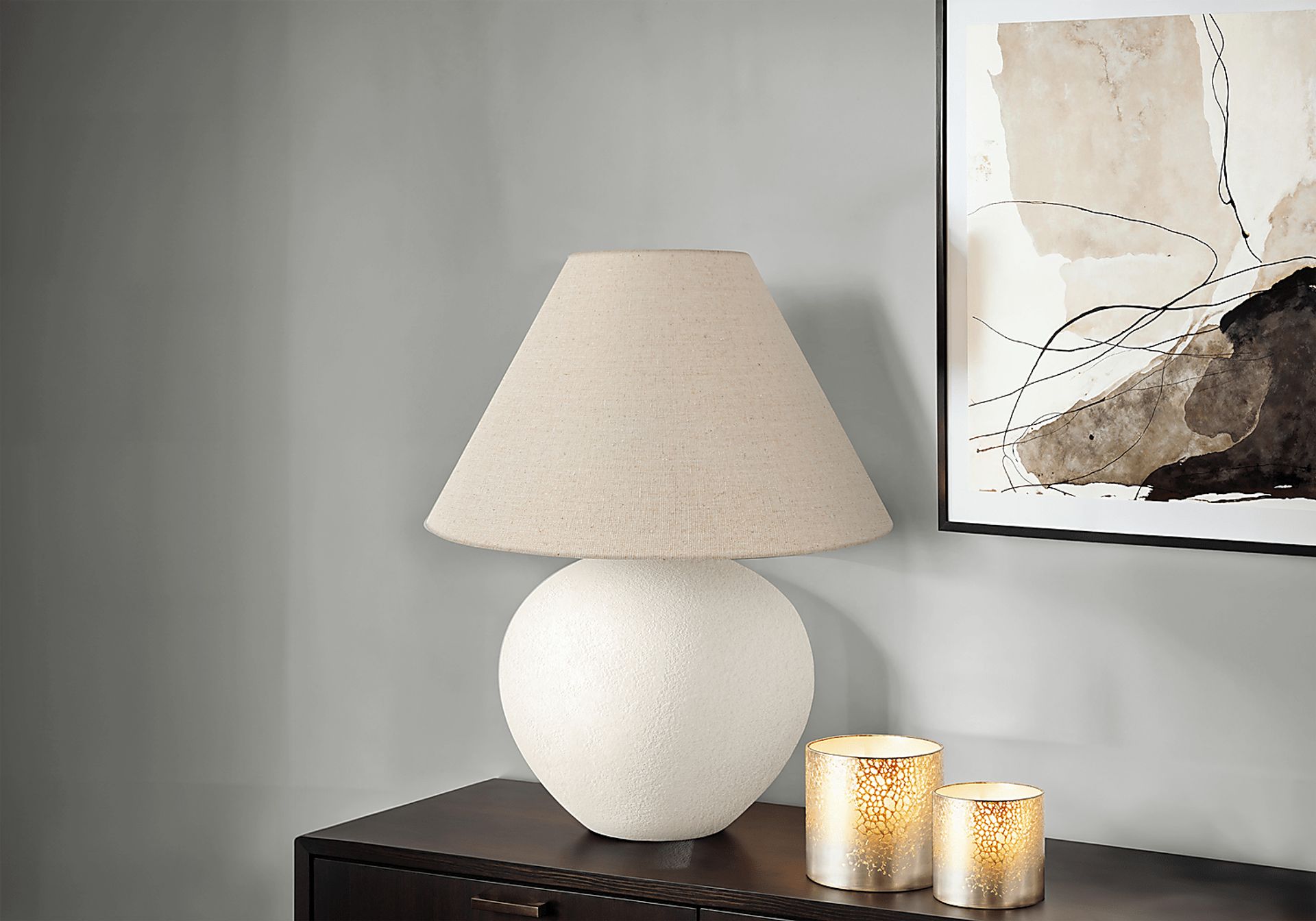 Faust Estates Cream Lamp - Image 3
