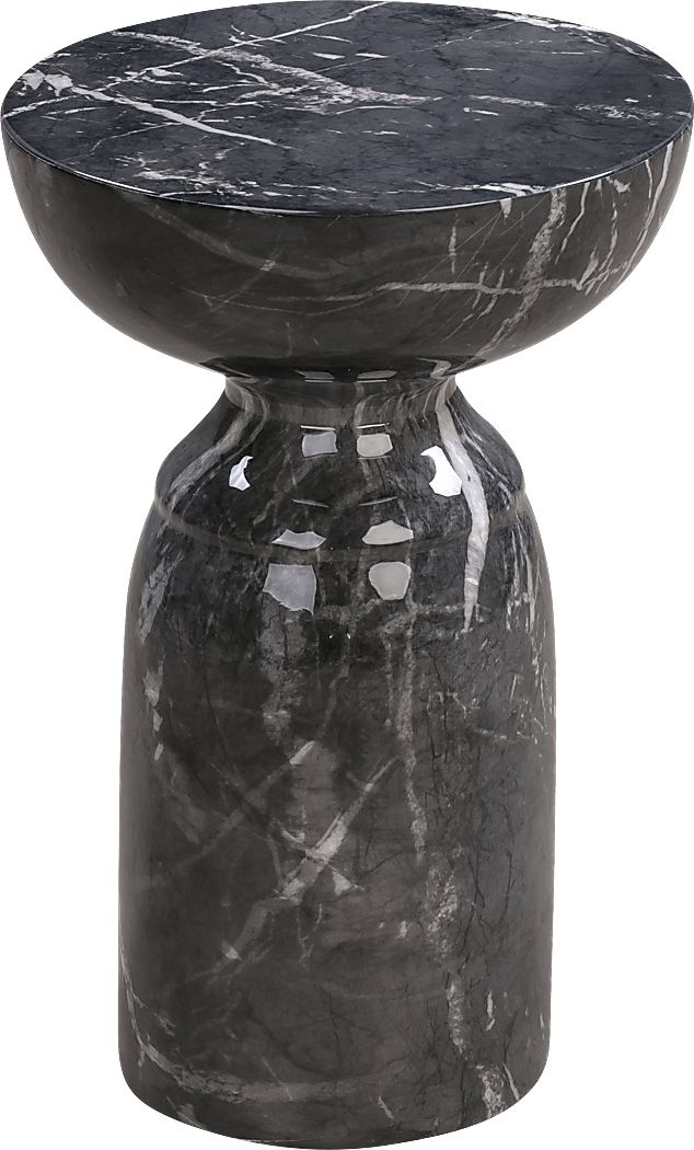 Fausta Black Accent Table