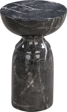 Fausta Black Accent Table
