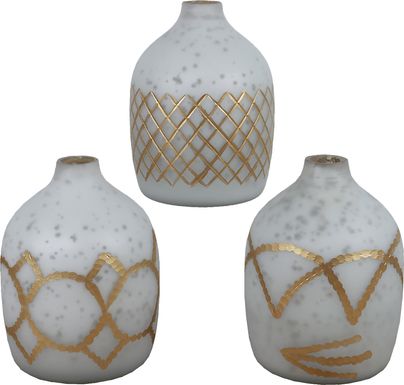 Faustine White Vase Set of 3