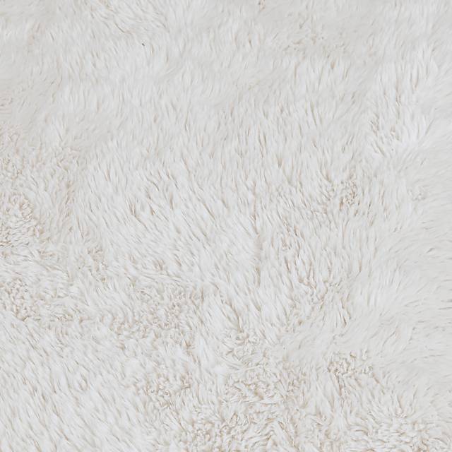 Faux Rabbit Minky Ivory 7'6 x 9'6 Rug - Thumbnail - Image 2