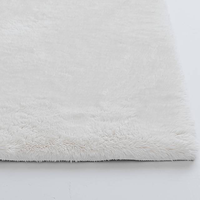 Faux Rabbit Minky Ivory 7'6 x 9'6 Rug - Thumbnail - Image 3