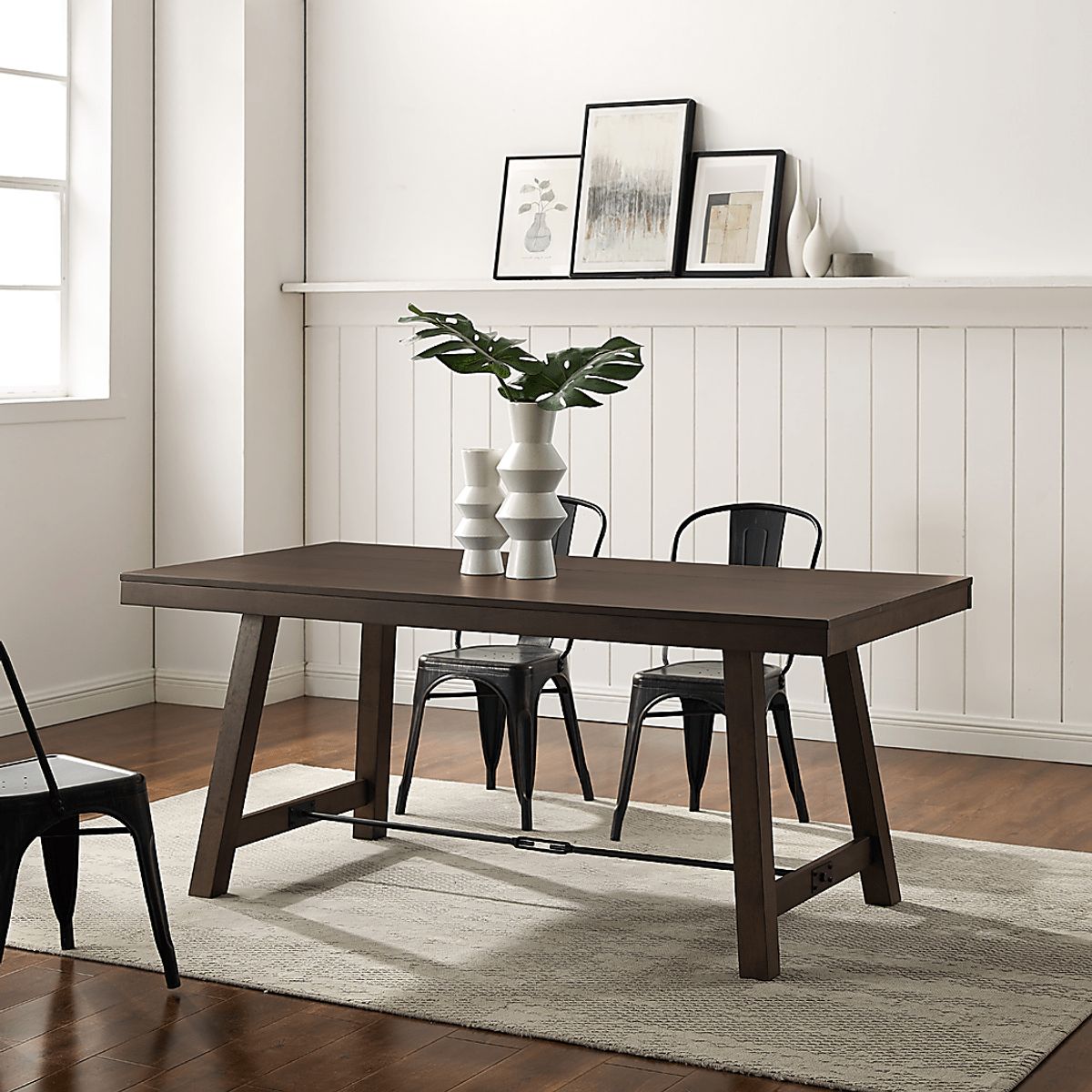 Faversham Brown Dark Wood Dining Table | Rooms to Go