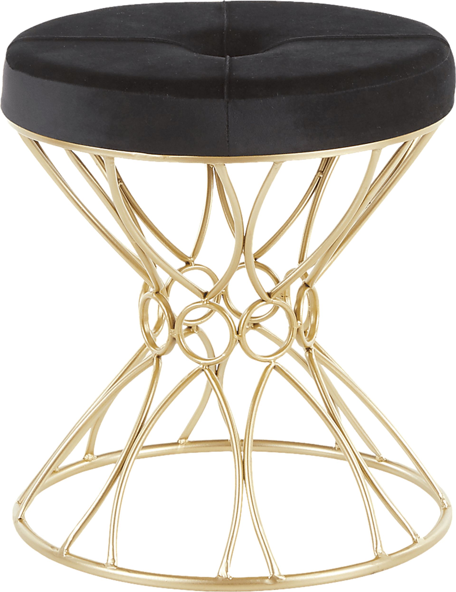 Fawnview Black Vanity Stool - Image 3
