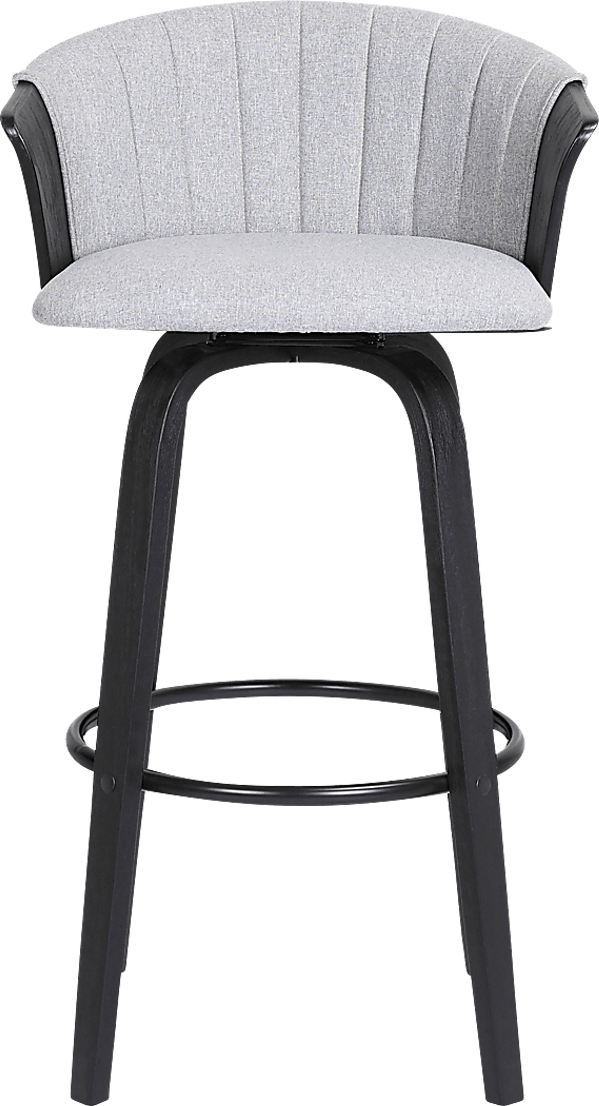 Fawziya Gray Swivel Barstool - Image 3
