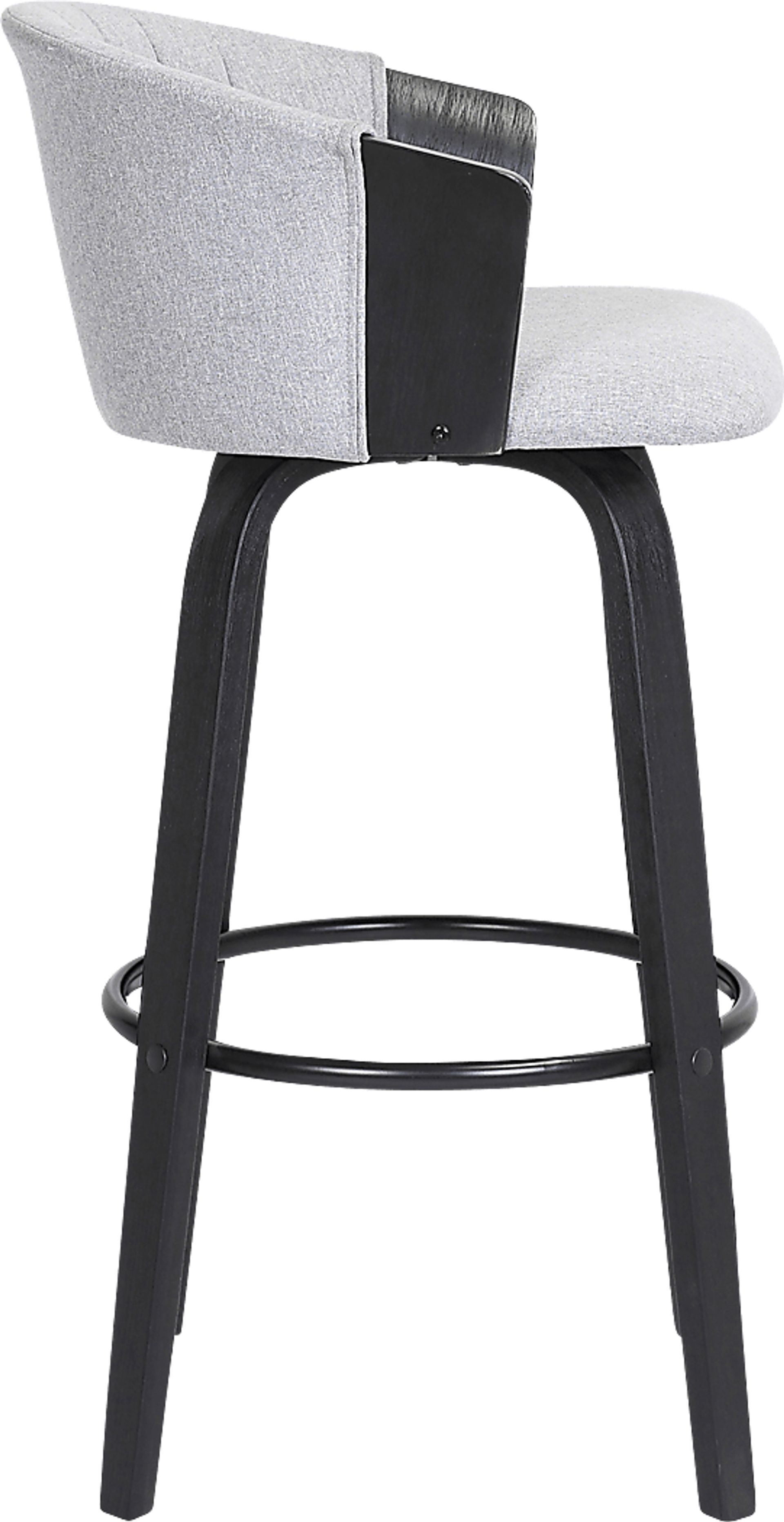 Fawziya Gray Swivel Barstool - Image 4