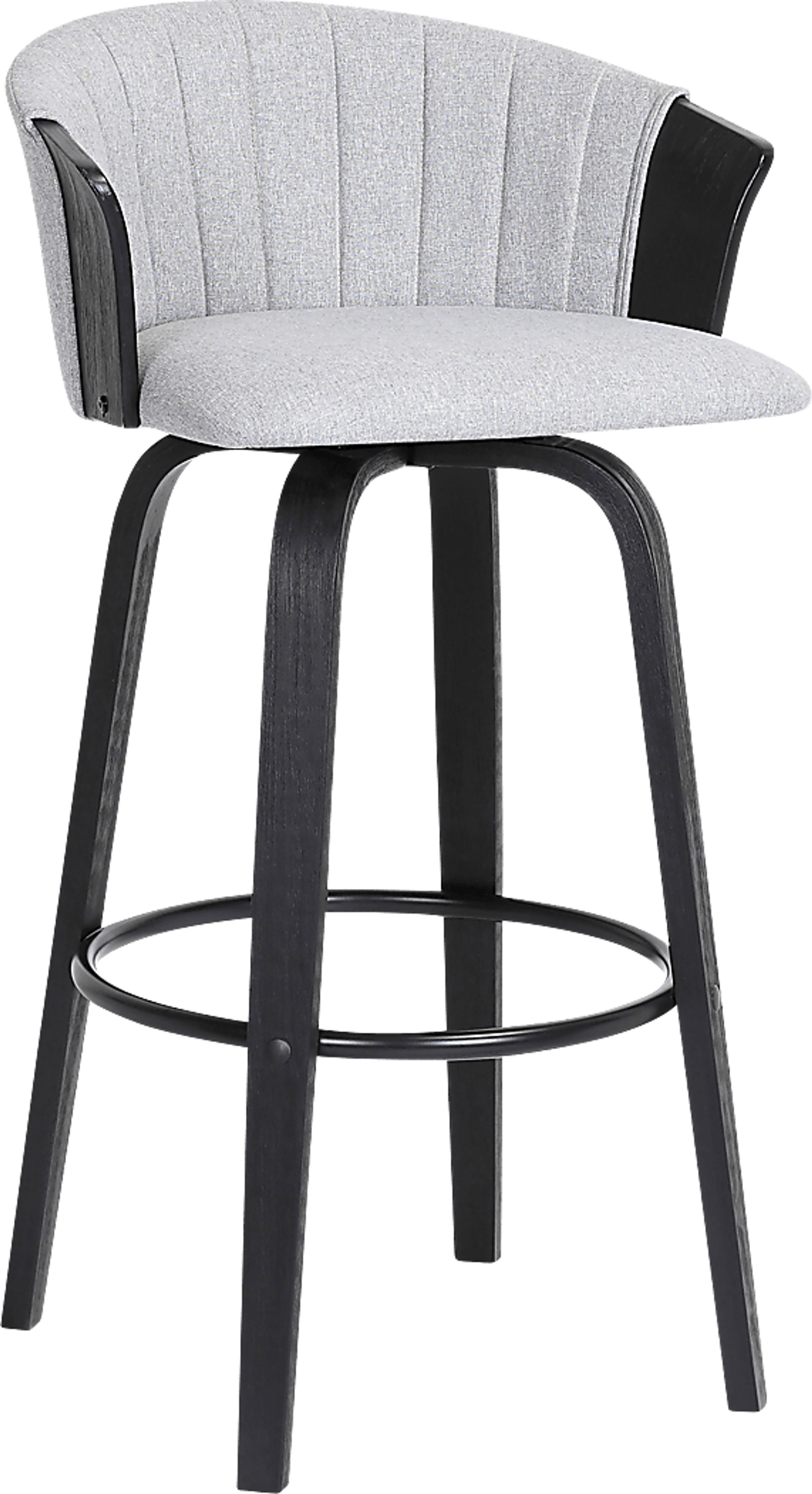 Fawziya Gray Swivel Barstool - Image 1