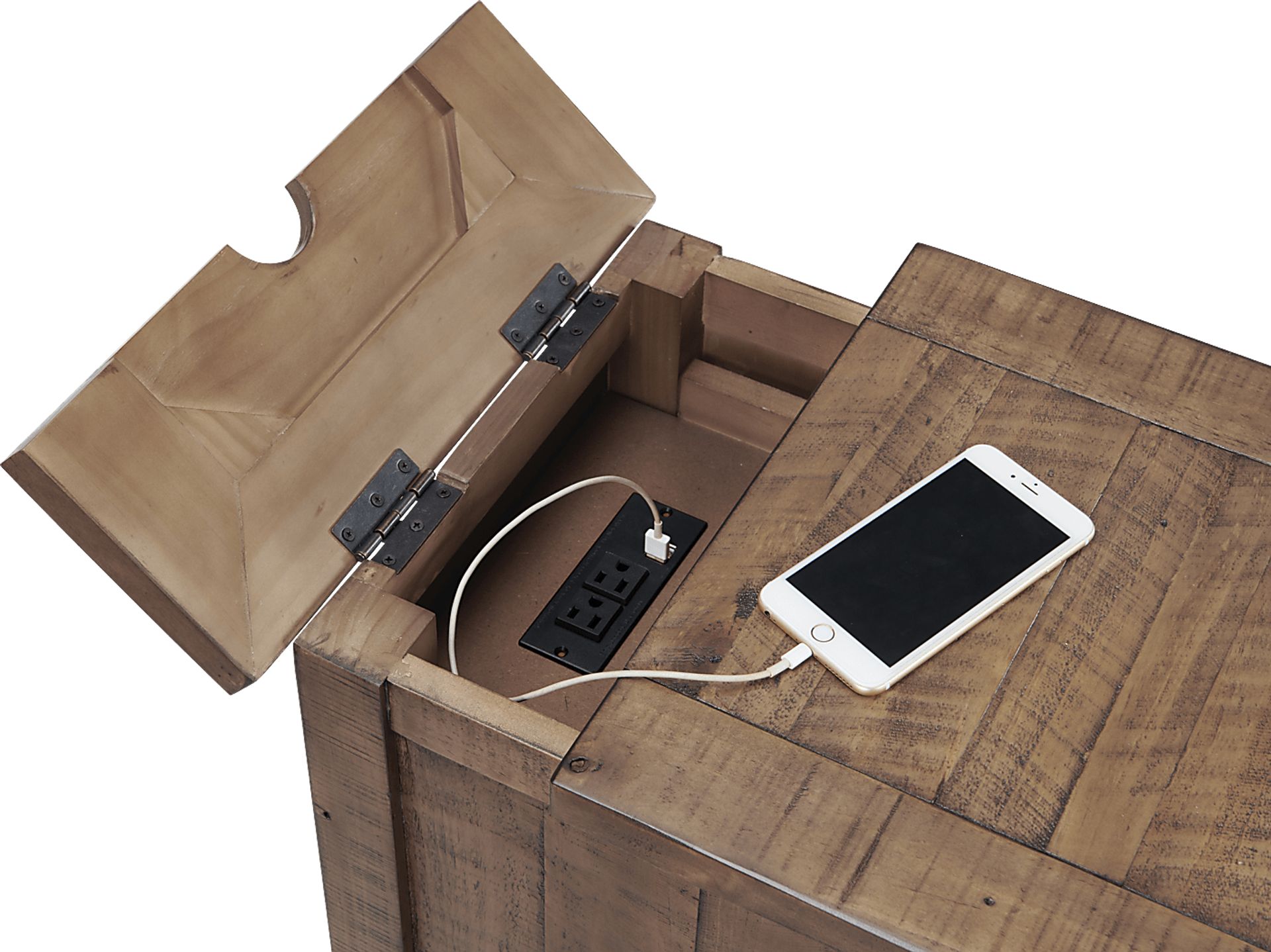 Faybanks Brown Chairside Table - Image 2