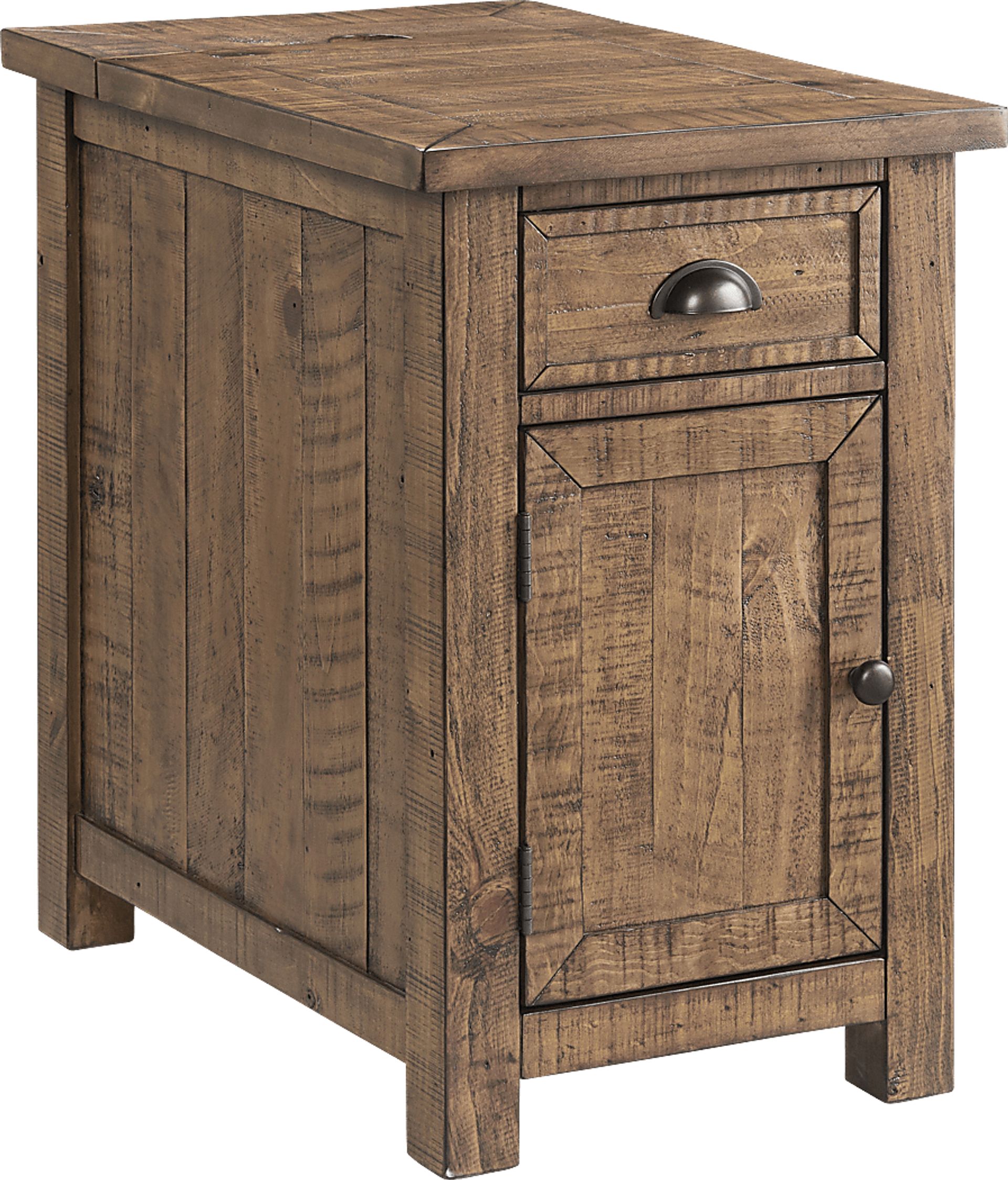 Faybanks Brown Chairside Table - Image 1