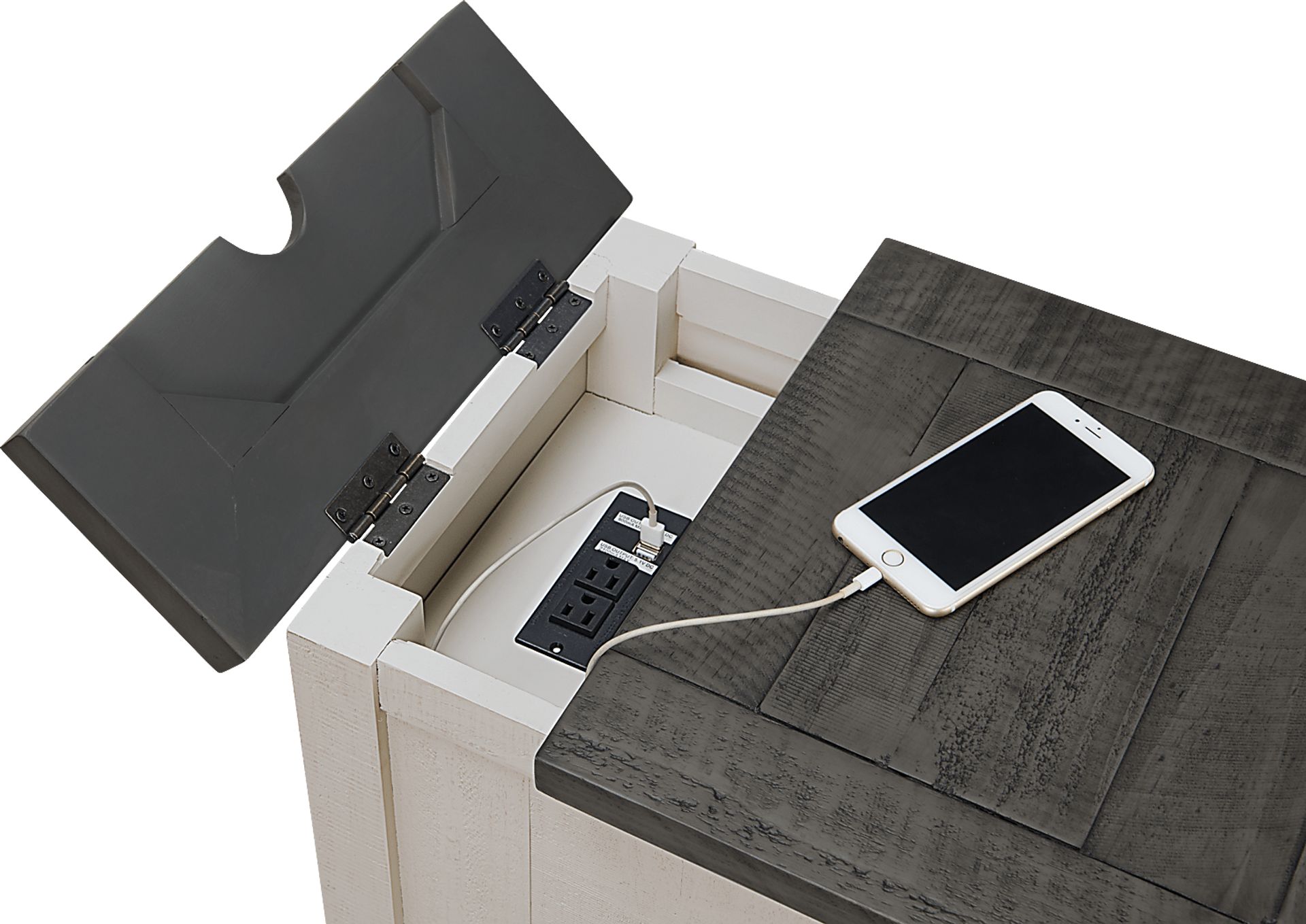 Faybanks Gray Chairside Table - Image 2