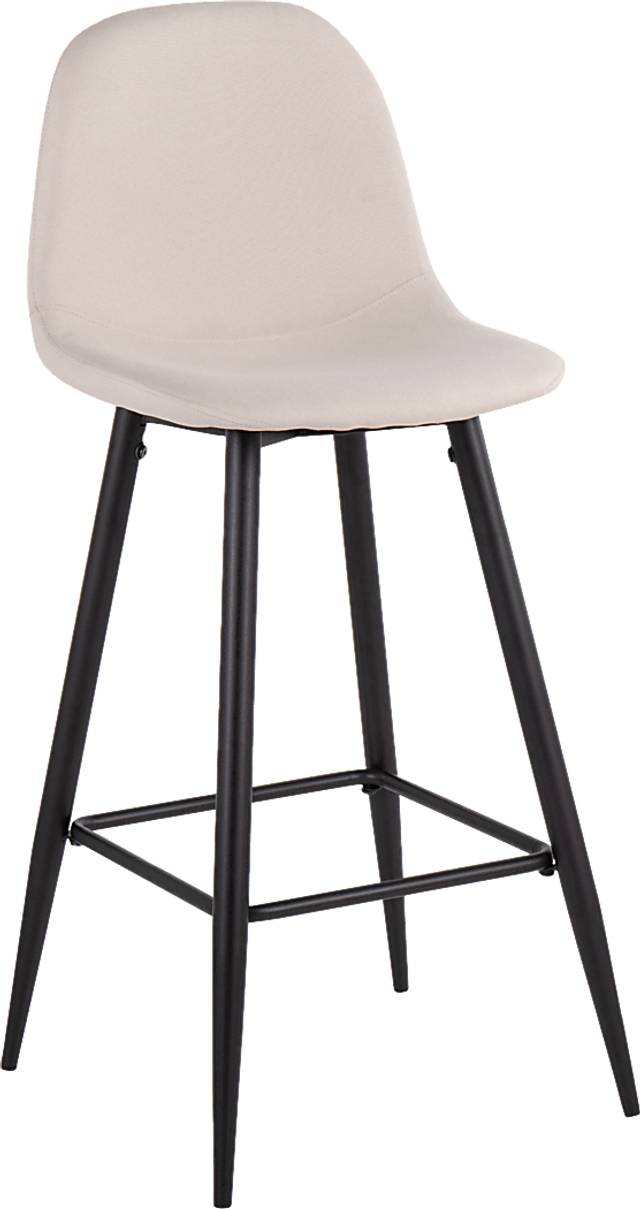 Faye Lane I Beige Barstool, Set of 2 - Thumbnail - Image 2