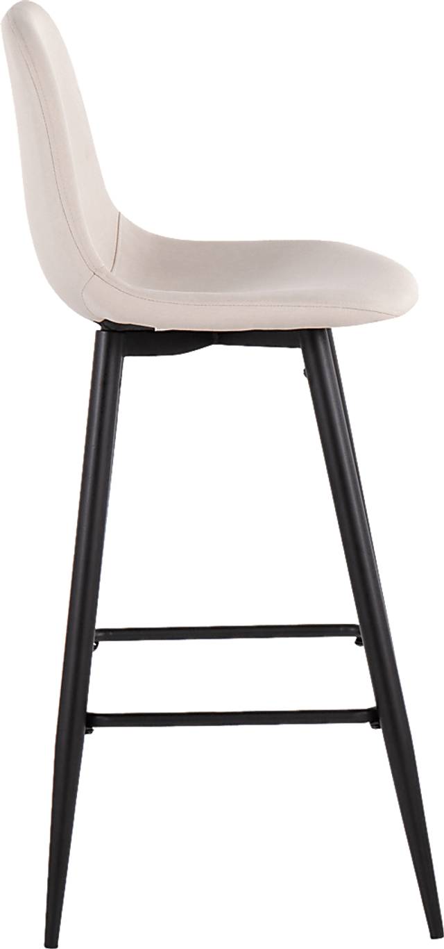 Faye Lane I Beige Barstool, Set of 2 - Thumbnail - Image 3