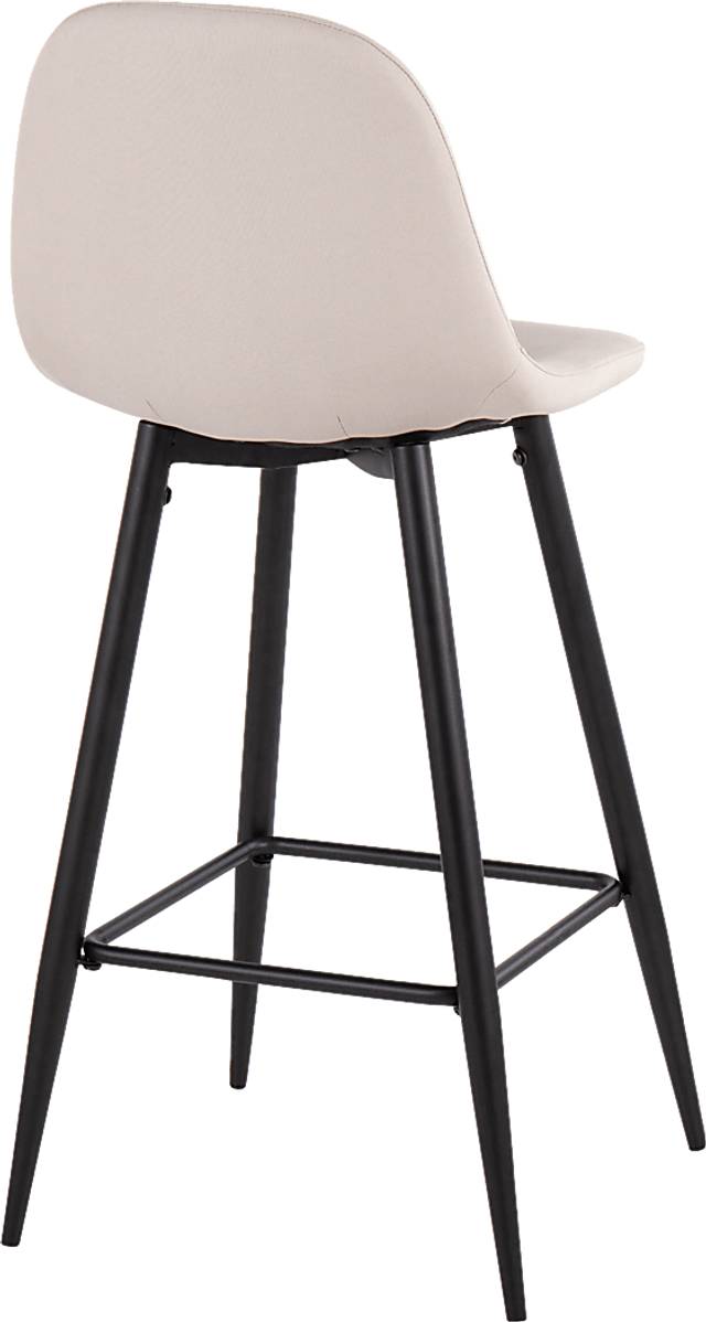 Faye Lane I Beige Barstool, Set of 2 - Thumbnail - Image 4