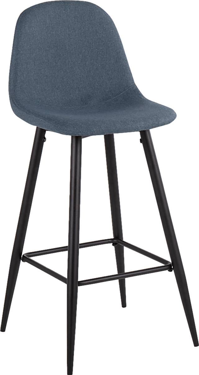 Faye Lane I Blue Barstool, Set of 2 - Thumbnail - Image 2