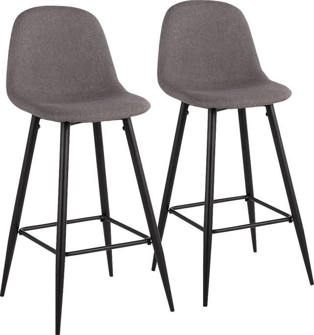 Faye Lane I Charcoal Barstool, Set of 2 - Thumbnail - Image 1