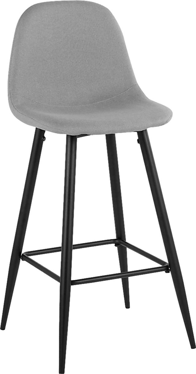 Faye Lane I Light Gray Barstool, Set of 2 - Thumbnail - Image 2