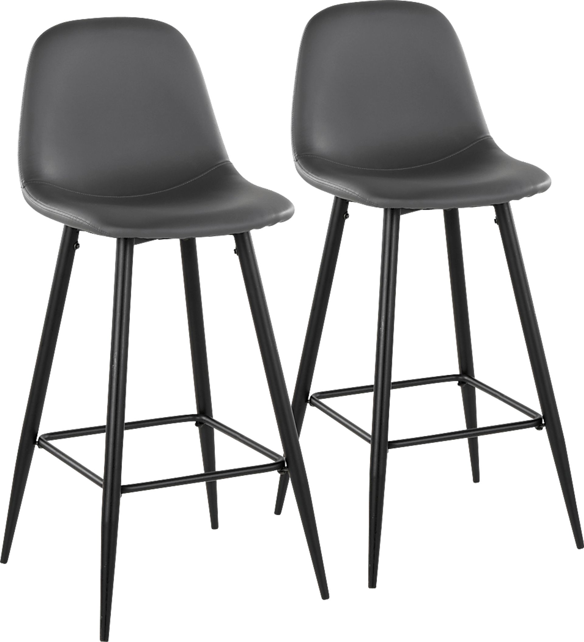 Faye Lane I Gray Barstool, Set of 2 - Image 1