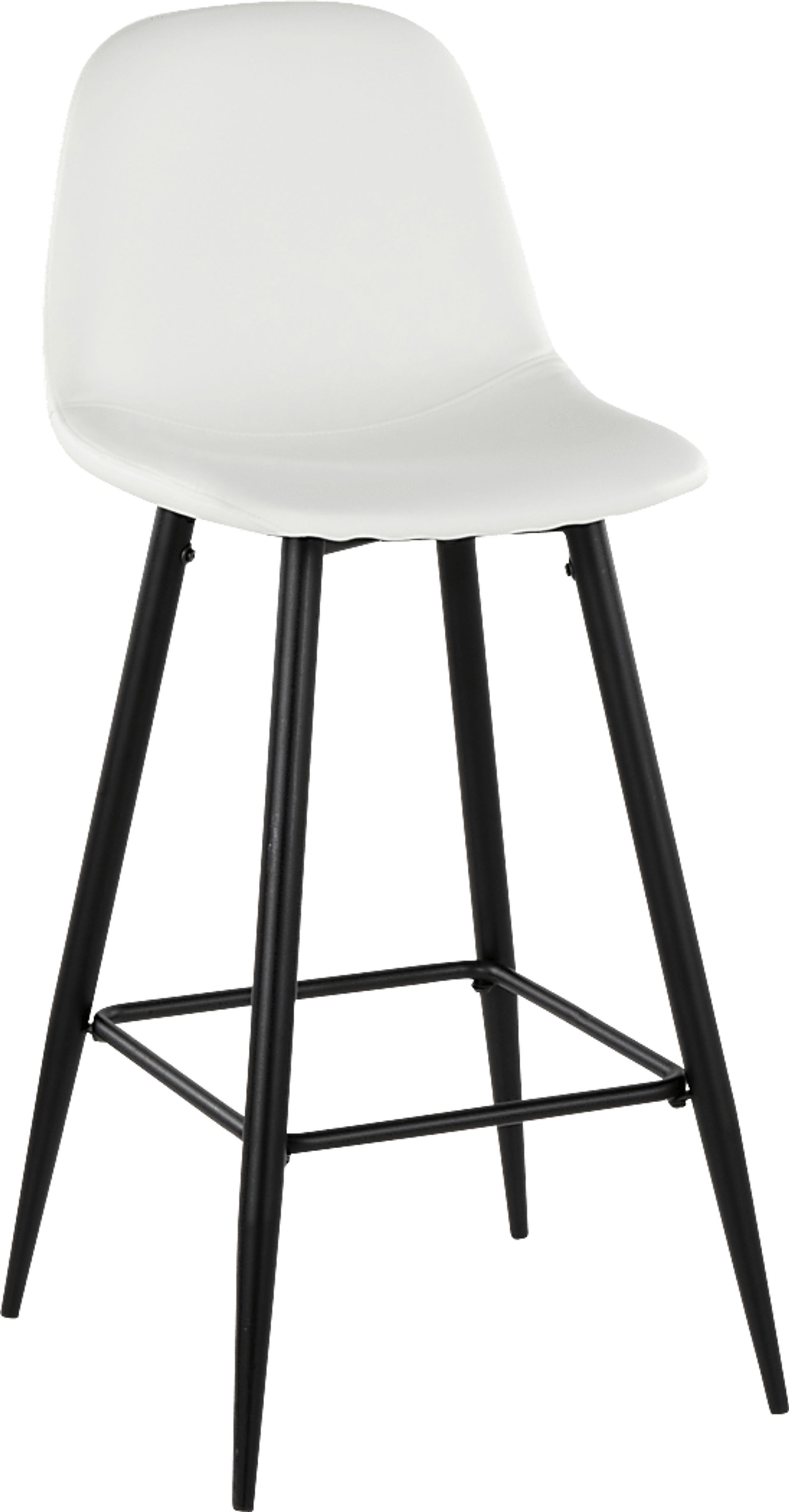 Faye Lane I White Barstool, Set of 2 - Image 4